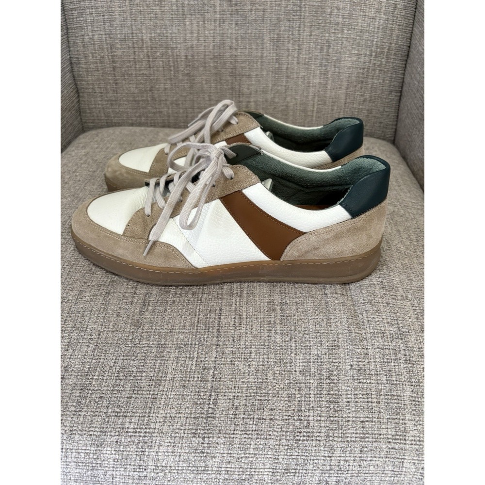 Men's Mr. P Color Block Leather And Suede Sneakers Size 10 Mr Porter